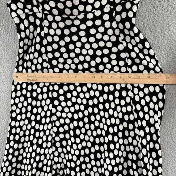 Zara Black White Polka Dot Midi Skirt Size XS | High Waist Flowy Viscose Made in - Picture 7 of 11
